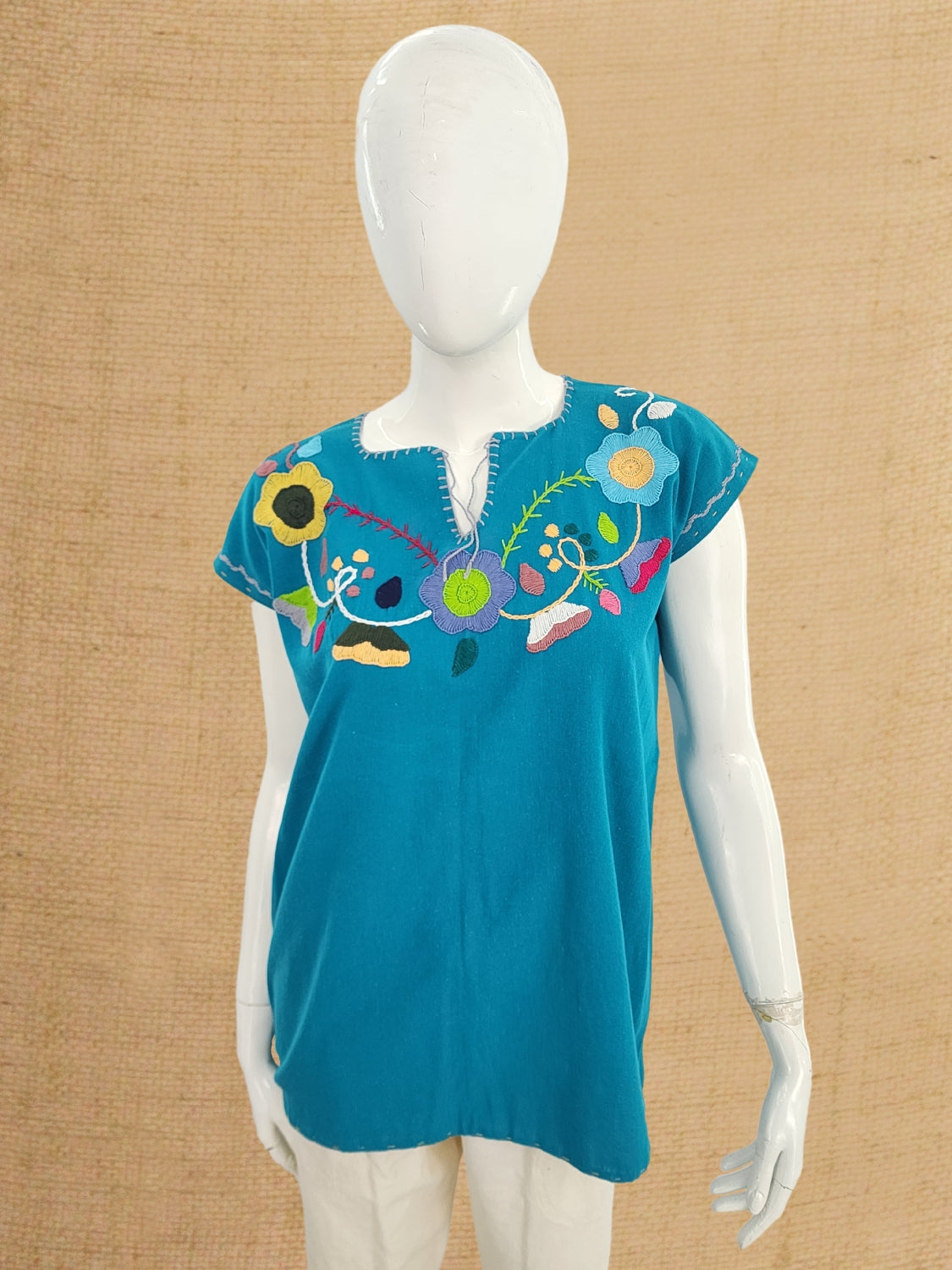 Bordado Mexicano Bordado Para Blusas En Manta Rj00541 Blusa