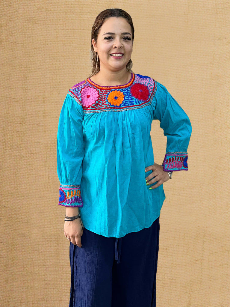 Cuello Camisas Y Playeras Bordadas BLUSA CUELLO REDONDO AGUACATENANGO –  Balam