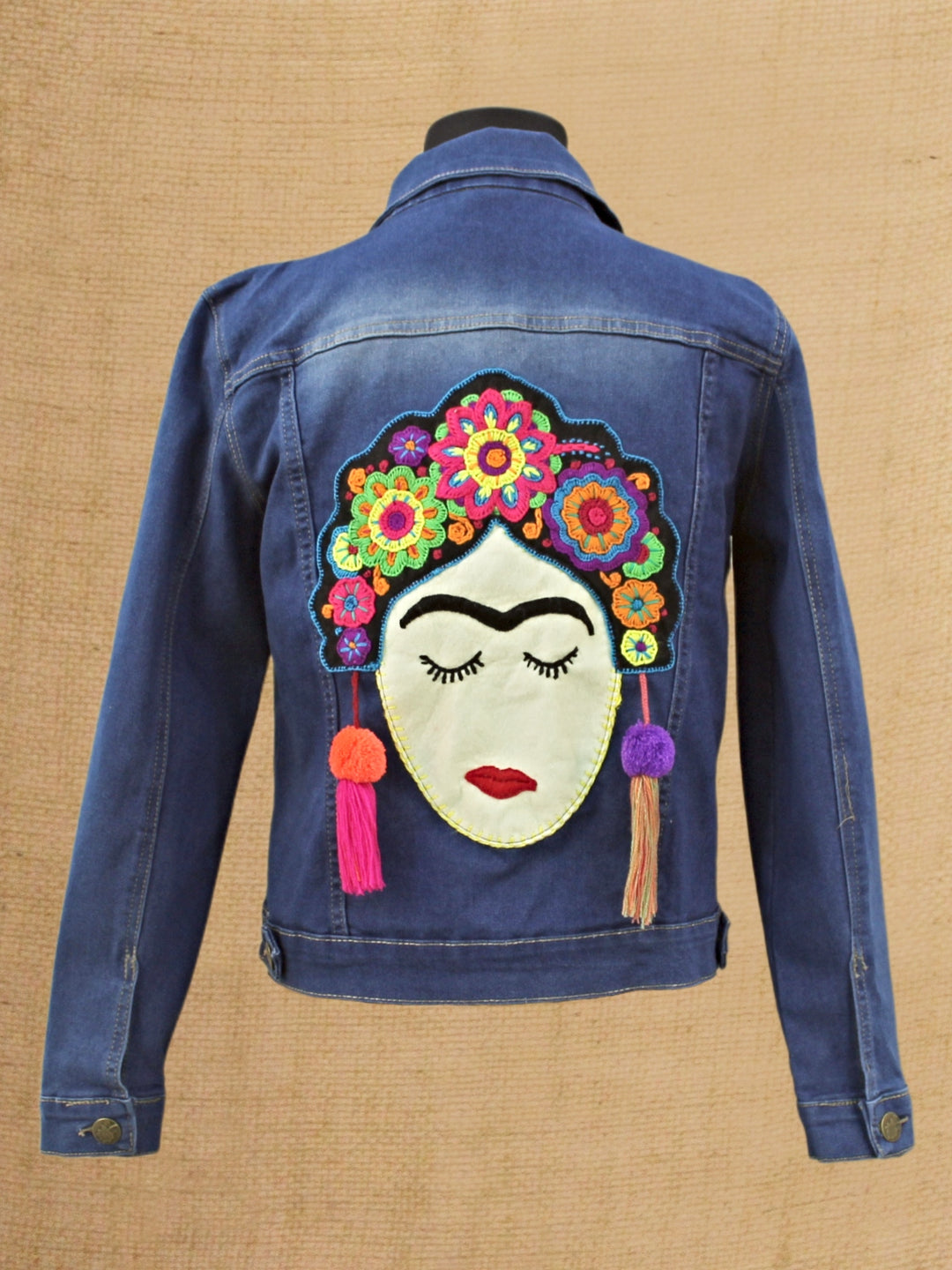 FRIDA KAHLO EMBROIDERED DENIM JACKET Balam